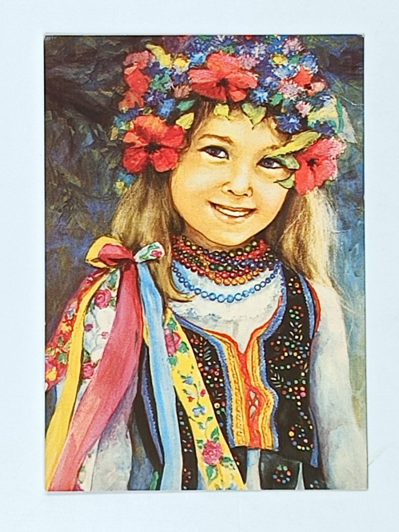 DZIEWCZYNKA W STROJU LUDOWYM D. MUSZYŃSKA-ZAMORSKA