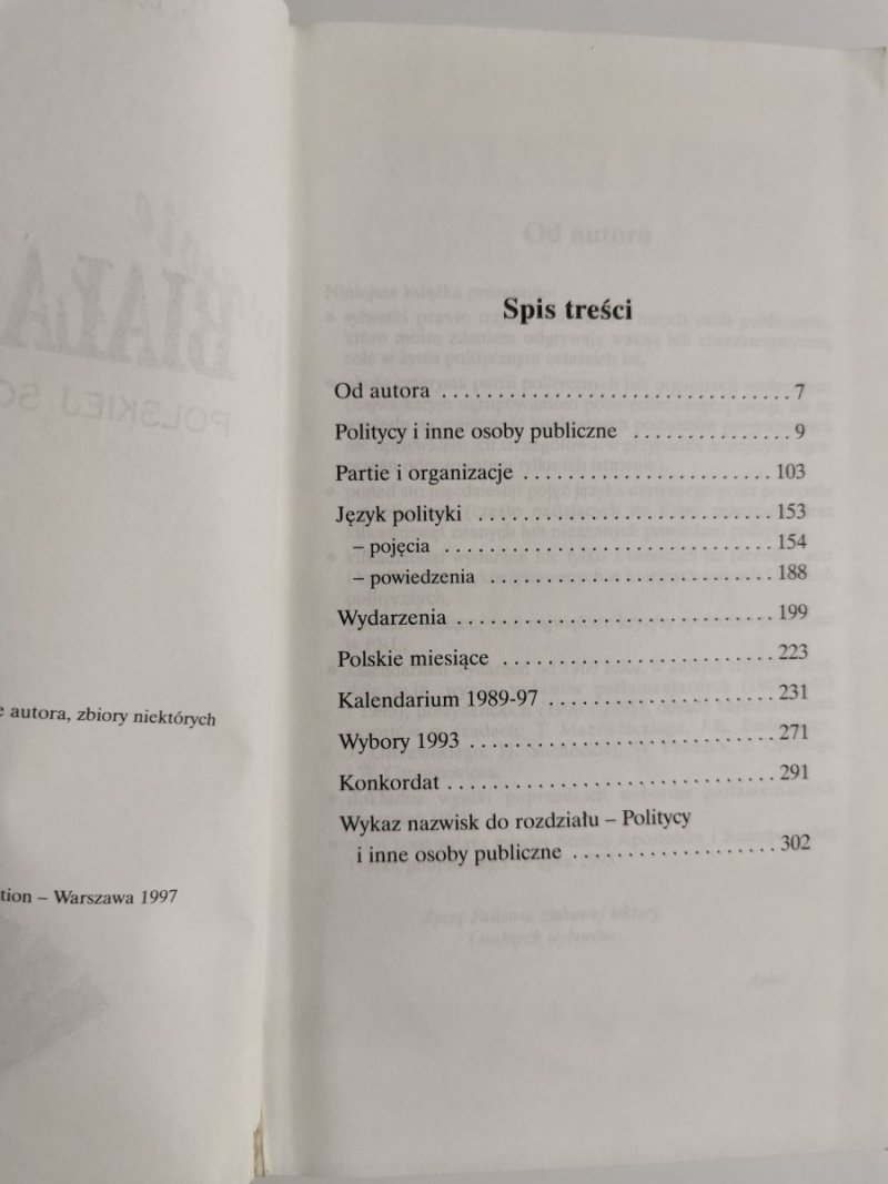 PRAWIE BIAŁA KSIĘGA POLSKIEJ SCENY POLITYCZNEJ 1997