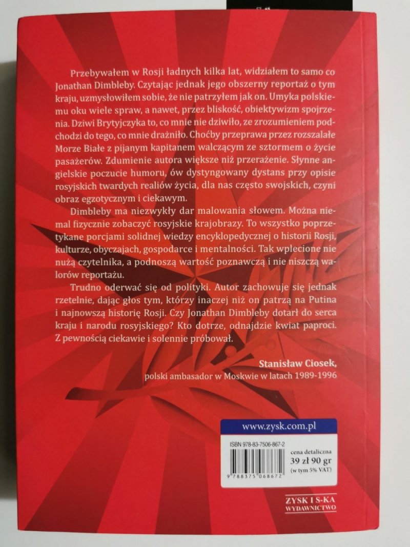 ROSJA. PODRÓŻ DO SERCA KRAJU I NARODU - Jonathan Dimbleby 