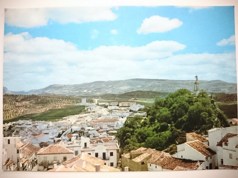 OLIVERA (CADIZ) VISTA PARCIAL Y PEŃA DEL SAGRADO CORAZÓN