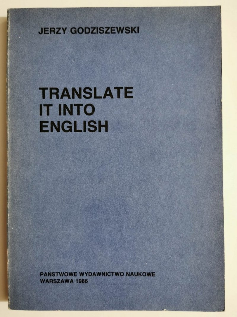 TRANSLATE IN INTO ENGLISH - Jerzy Godziszewski 1986