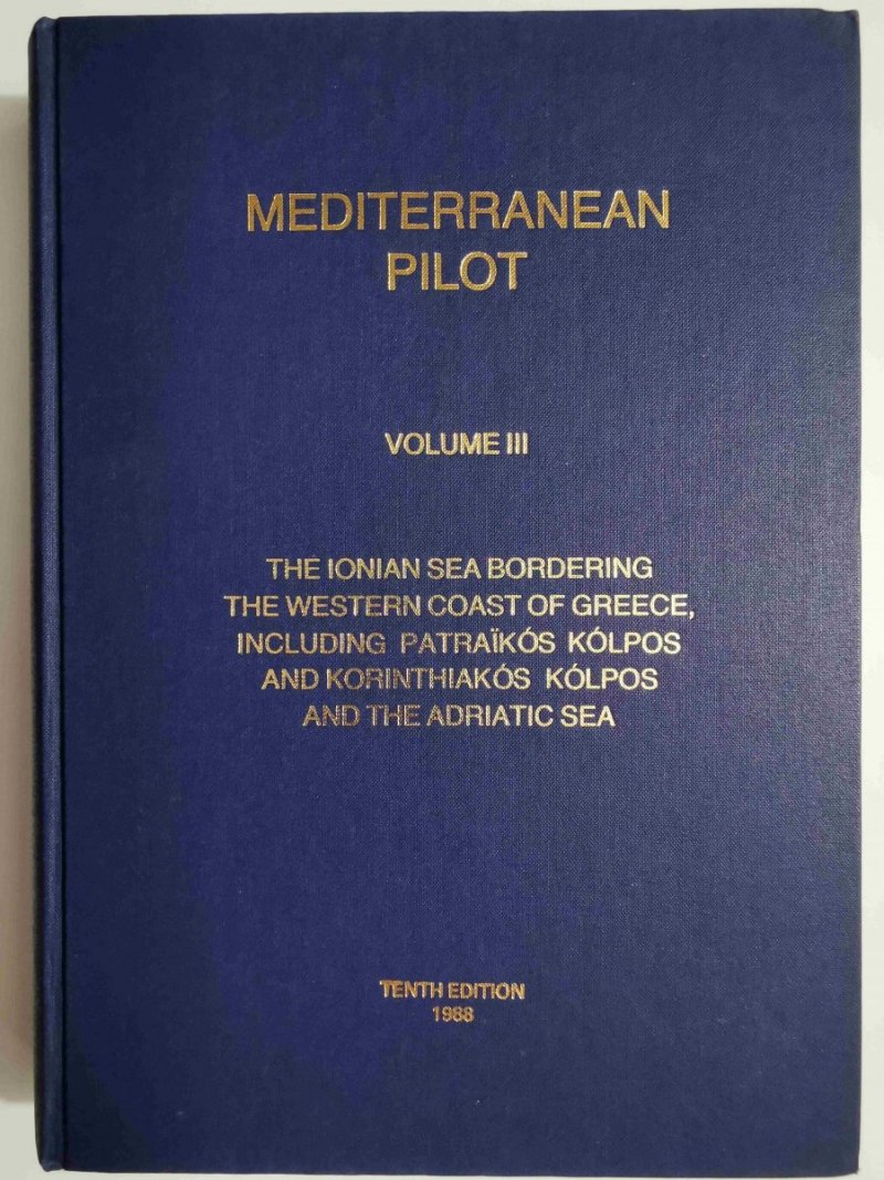 MEDITERRANEAN PILOT VOLUME III  1988