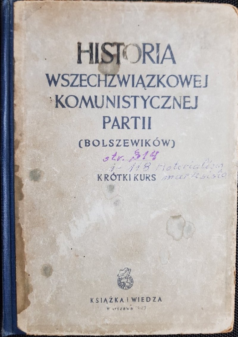 HISTORIA WSZECHZWIĄZKOWEJ KOMUNISTYCZNEJ PARTII 