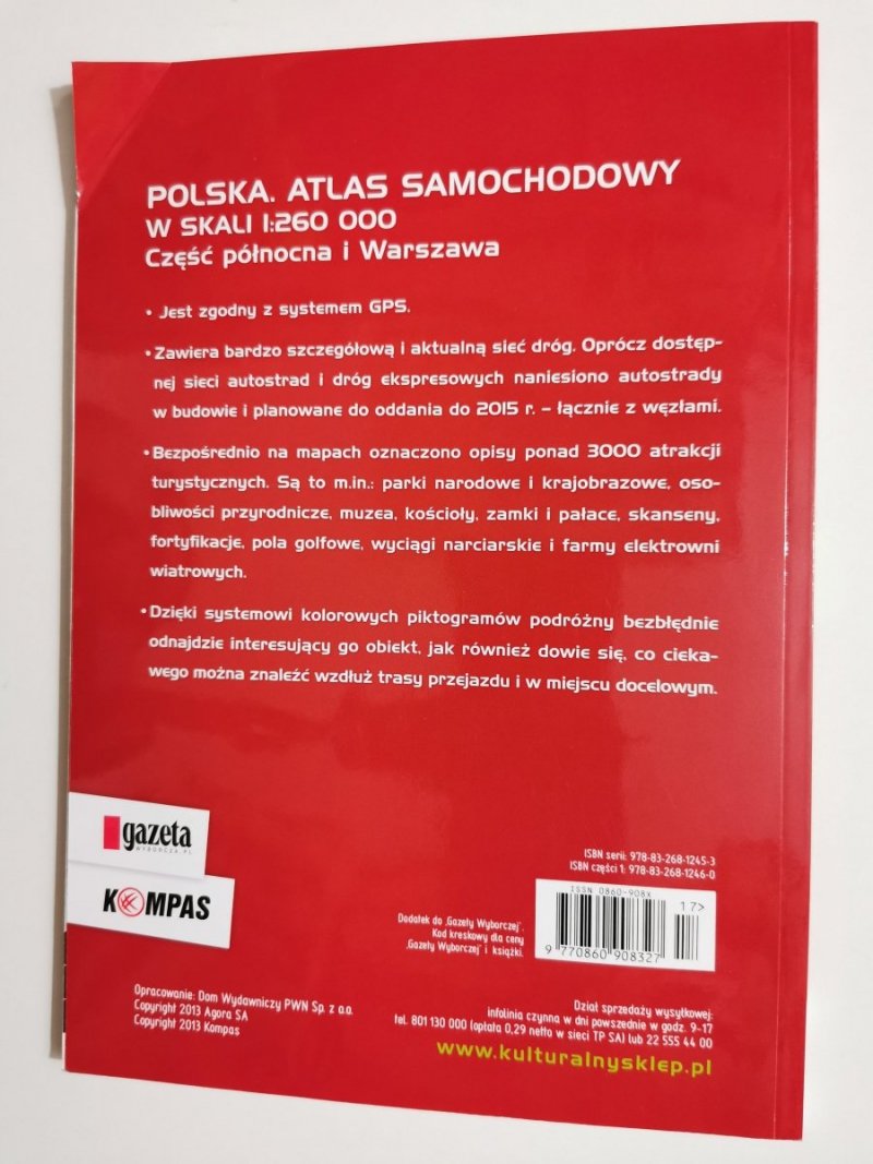 POLSKA ATLAS SAMOCHODOWY 1: 260 000 2013