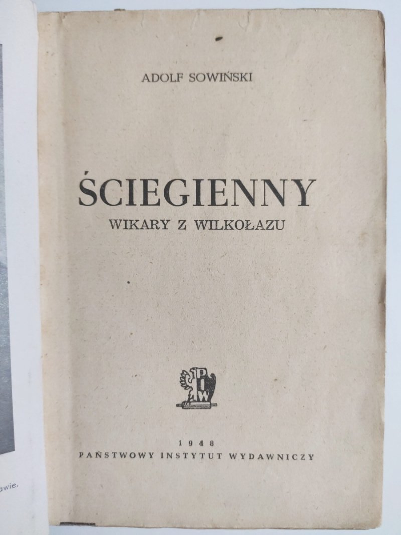 ŚCIEGIENNY 1948R - Adolf Sowiński