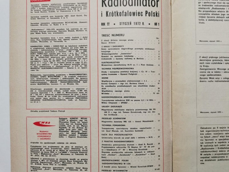 Radioamator i krótkofalowiec 1/1972