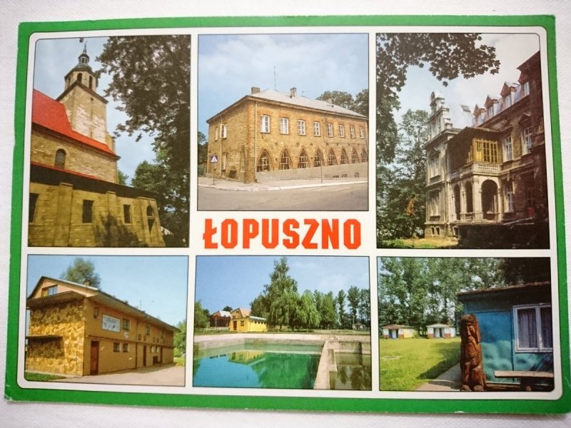 ŁOPUSZNO. KOŚCIÓŁ PARAFIALNY I INNE FOT. P. PIERŚCIŃSKI