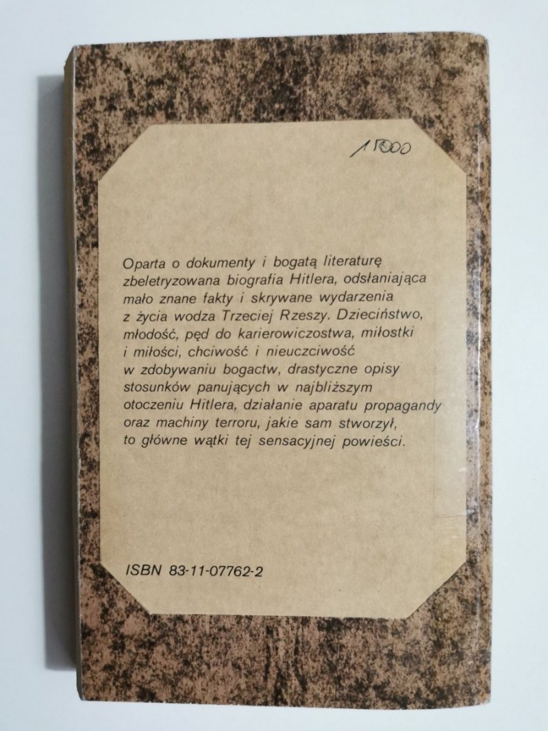 DOSSIER HITLERA TECZKA I - Antoni Reński 1990