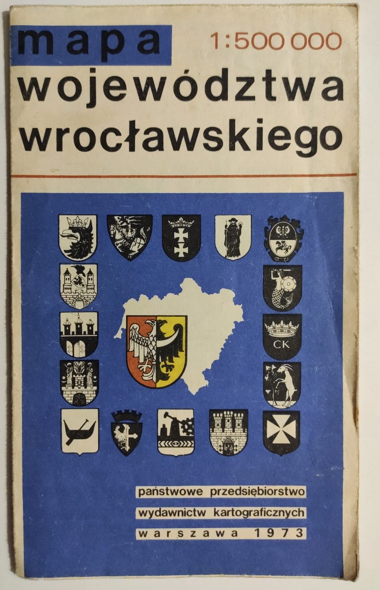 MAPA WOJEWÓDZTWA WROCŁAWSKIEGO 1:500 000