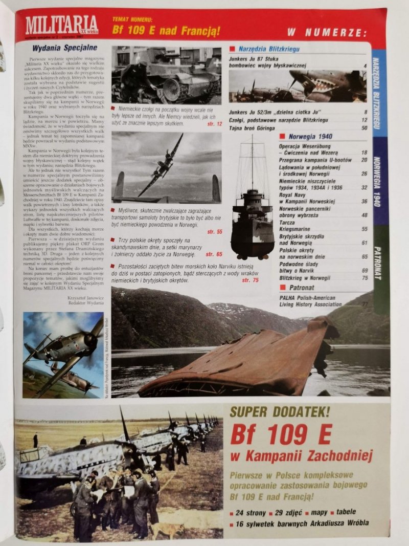 MILITARIA XX WIEKU NR 1 (2)/2007 NORWEGIA 1940 NARZĘDZIA BLITZKRIEGU