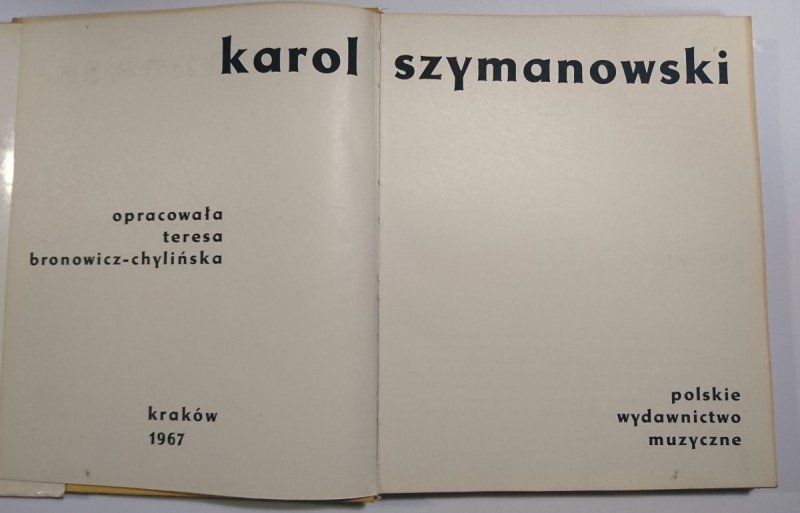 KAROL SZYMANOWSKI Teresa Bronowicz-Chylińska 1967