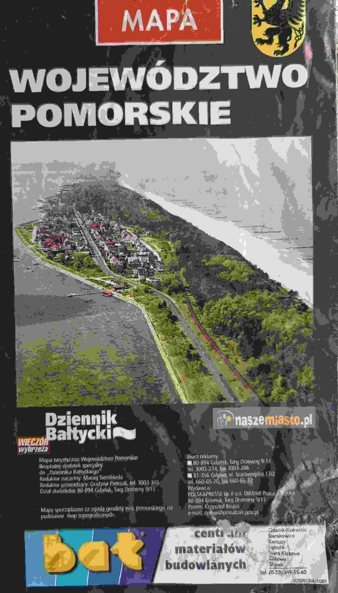 WOJEWÓDZTWO POMORSKIE MAPA 1:450 000