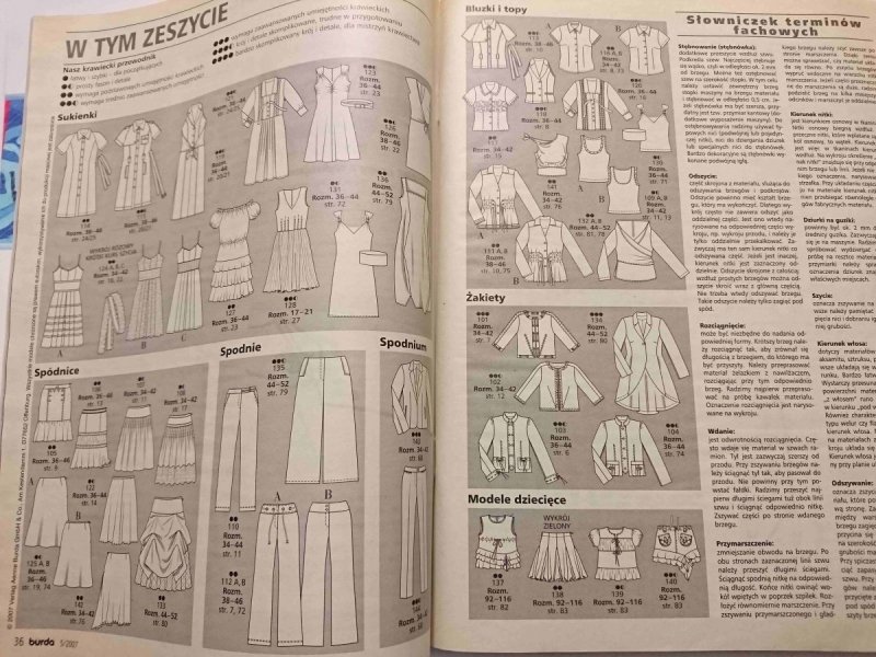 BURDA NR 5/2007 SUKIENKI Z POMYSŁEM