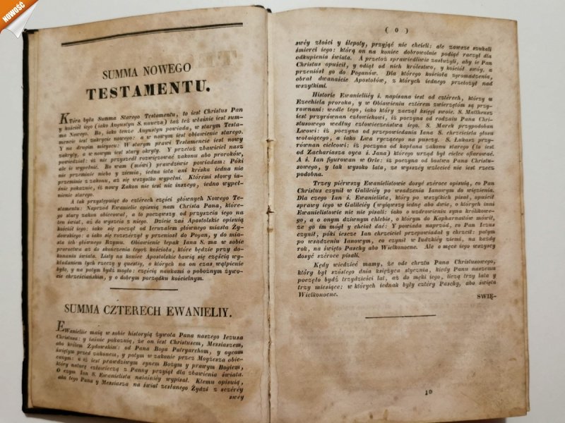 BIBLIA WUYKA. NOWY TESTAMENT PANA NASZEGO IEZUSA CHRYSTUSA 1839