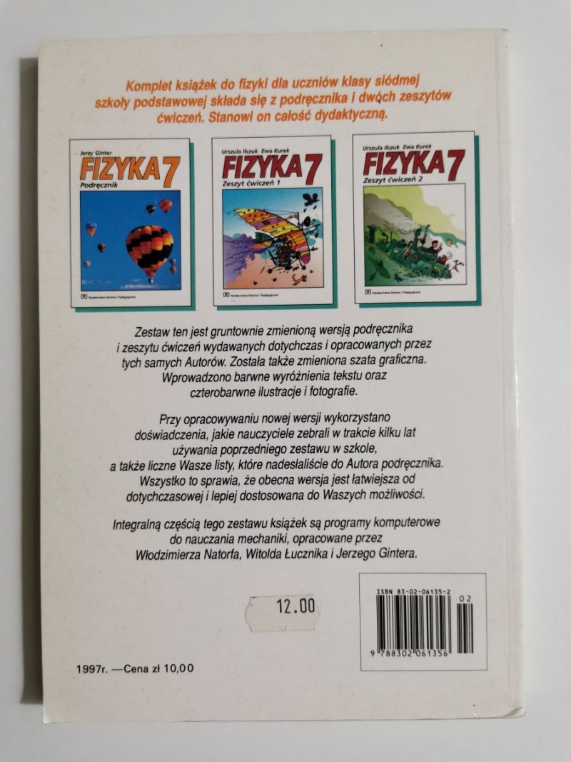 FIZYKA 7 PODRĘCZNIK - Jerzy Ginter 1997