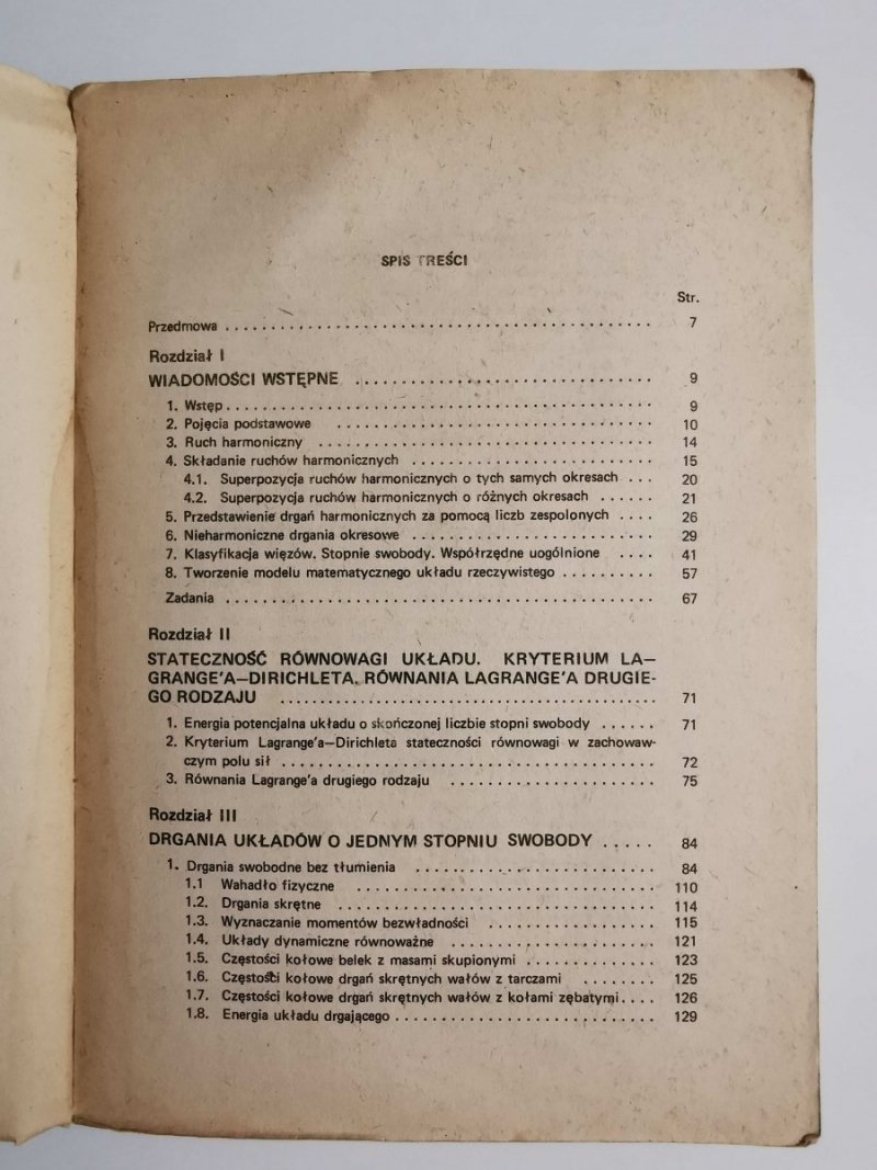 PODSTAWY TEORII DRGAŃ UKŁADÓW MECHANICZNYCH - Bohdan Kowalczyk 1977