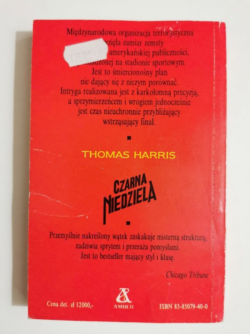 CZARNA NIEDZIELA - Thomas Harris 1991