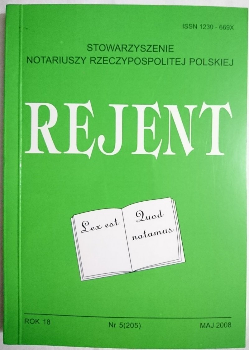 REJENT ROK 18 NR 5 (205) MAJ 2008