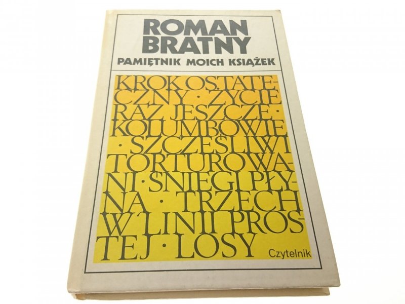 PAMIĘTNIK MOICH KSIĄŻEK - Roman Bratny 1980