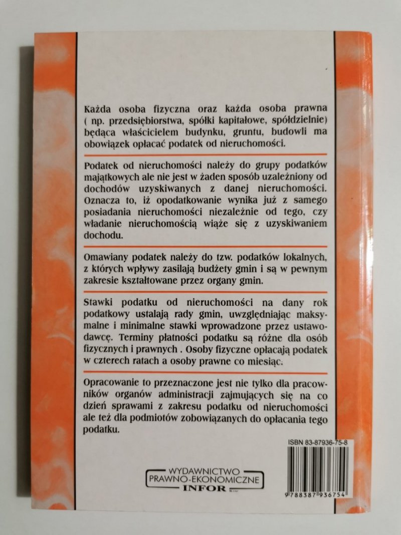 PODATEK OD NIERUCHOMOŚCI - Joanna Bogusławska-Klejment 1999