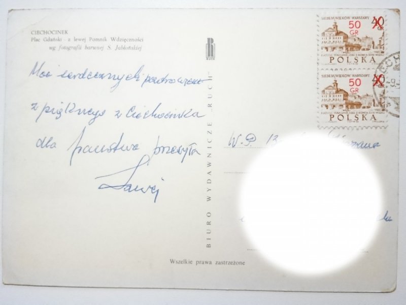 CIECHOCINEK. PLAC GDAŃSKI Z LEWEJ POMNIK WDZIĘCZNOŚCI FOT. JABŁOŃSKI