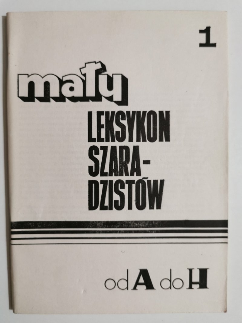 MAŁY LEKSYKON SZARA-DZISTÓW OD A DO H TOM I 