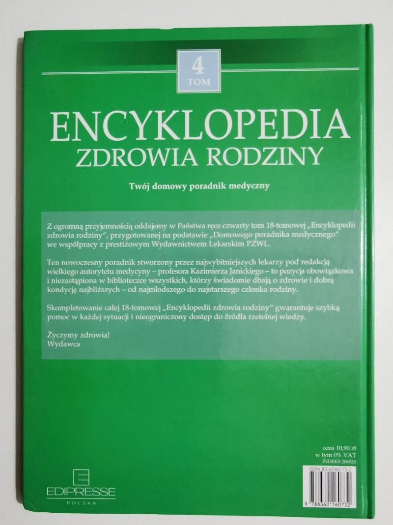 ENCYKLOPEDIA ZDROWIA RODZINY TOM 4 2005