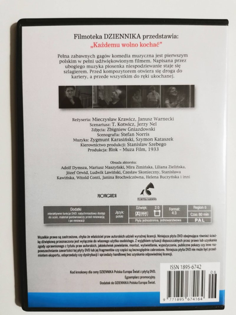 DVD. KAŻDEMU WOLNO KOCHAĆ – A. DYMSZA