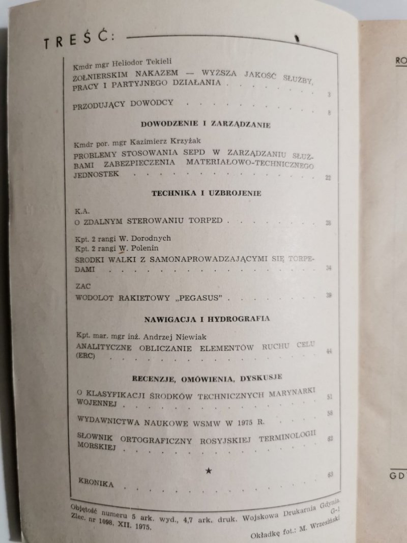 PRZEGLĄD MORSKI NR 1 STYCZEŃ 1976 