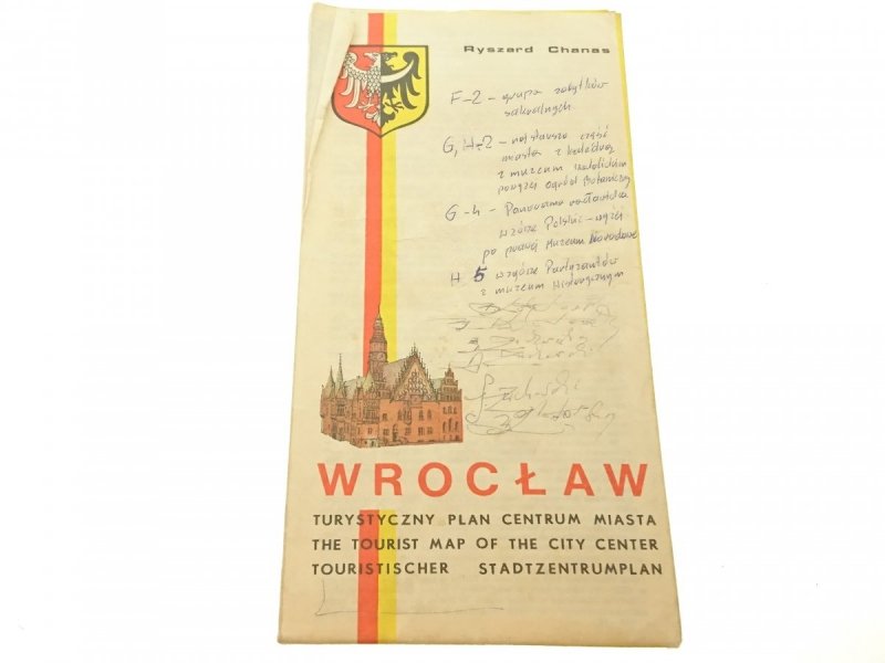 WROCŁAW. TURYSTYCZNY PLAN CENTRUM MIASTA 1981