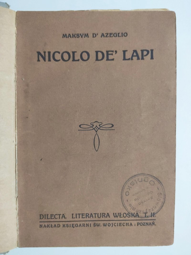 NICOLO DE’ LAPI 1921R - Maksym D’ Azeglio