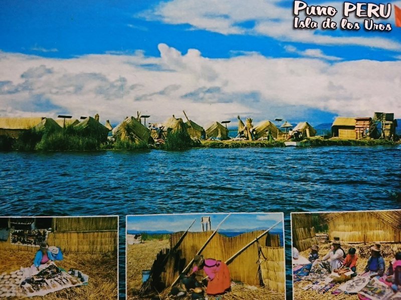 PUNO PERU. IMAGENES DE LAS ISLAS DE LOS UROS. LAGO