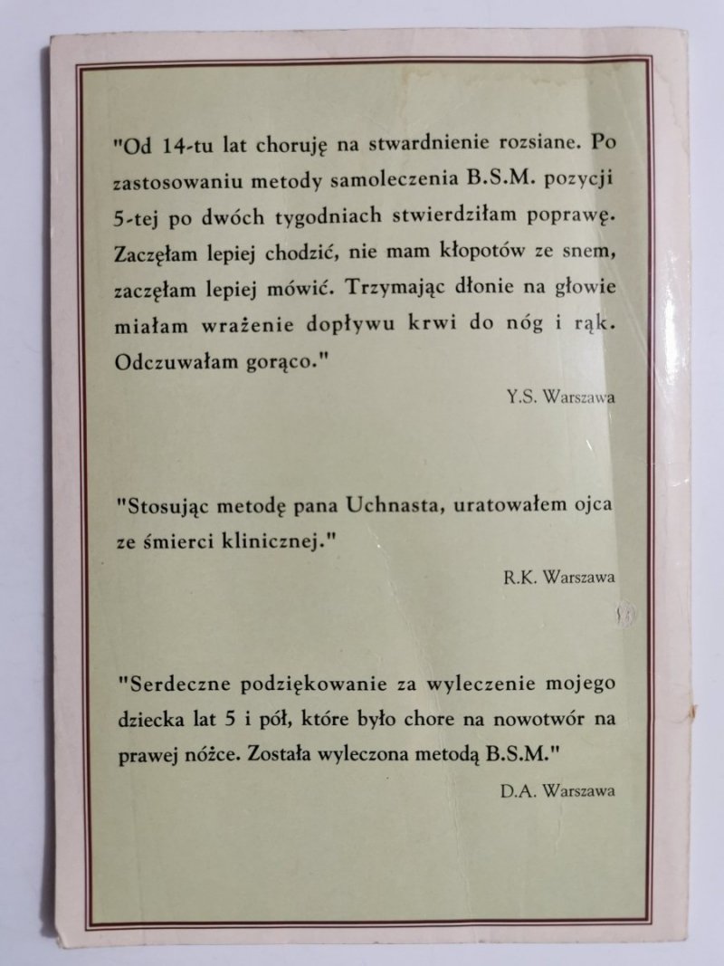 SAMOLECZENIE METODĄ B.S.M. - Piotr Lewandowski 1993