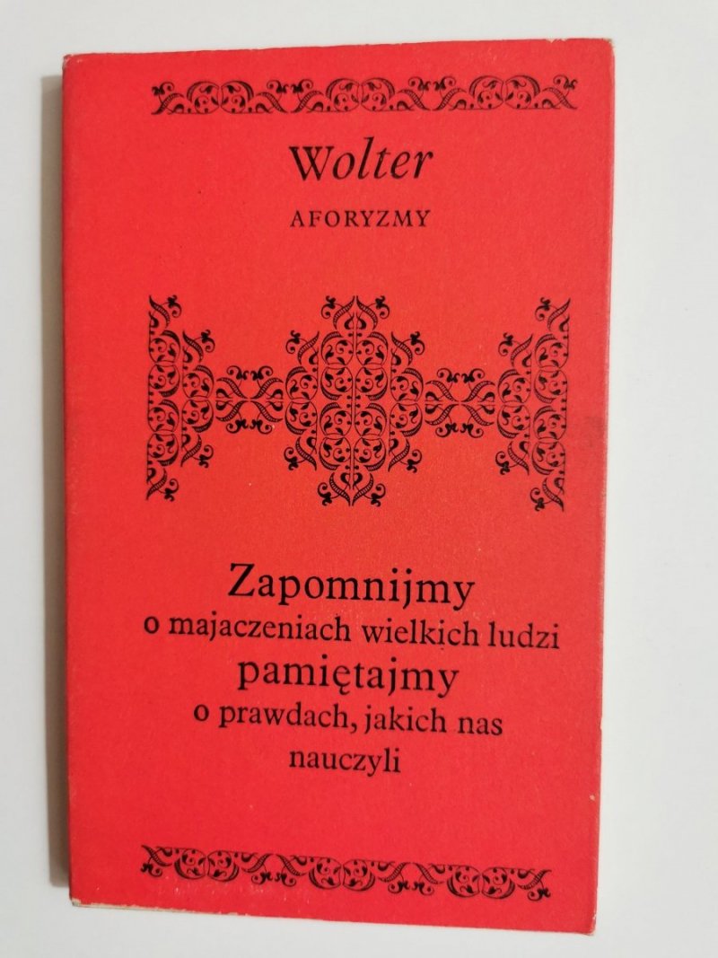 WOLTER. AFORYZMY - Michał Mroziński 1976