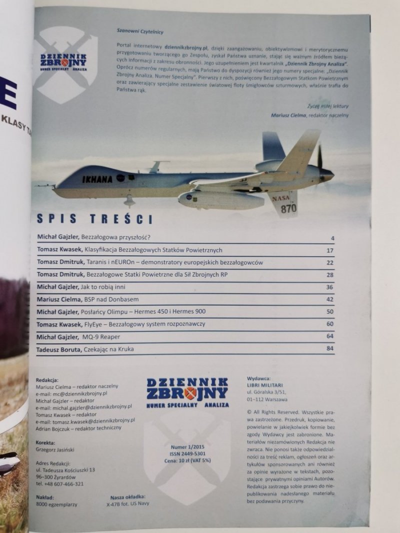 DZIENNIK ZBROJNY NUMER SPECJALNY ANALIZA NR 1/2015