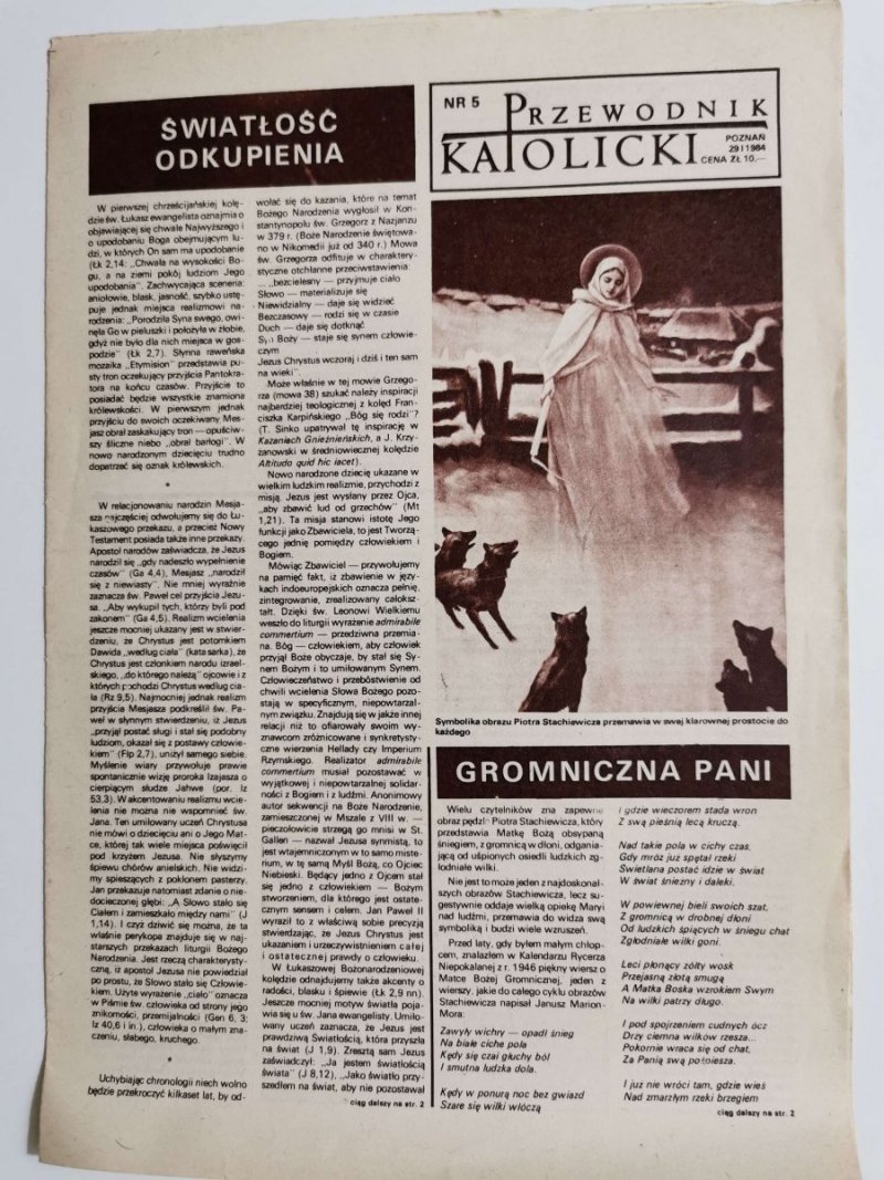 PRZEWODNIK KATOLICKI NR 5 POZNAŃ 29 I 1984