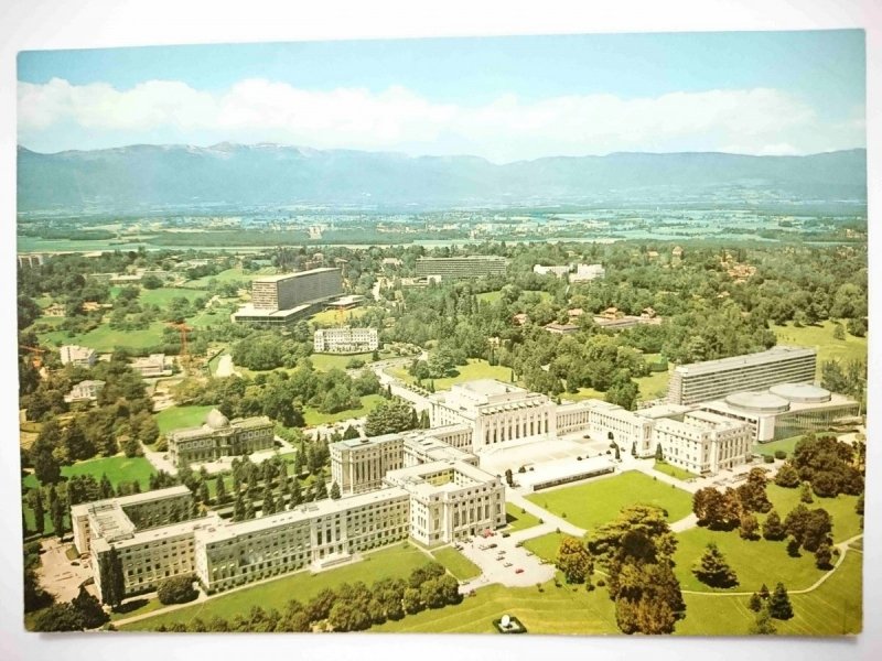 GENEVE. VUE AERIENNE DU SECTEUR INTERNATIONAL ONU – CICR – BIT- OMS