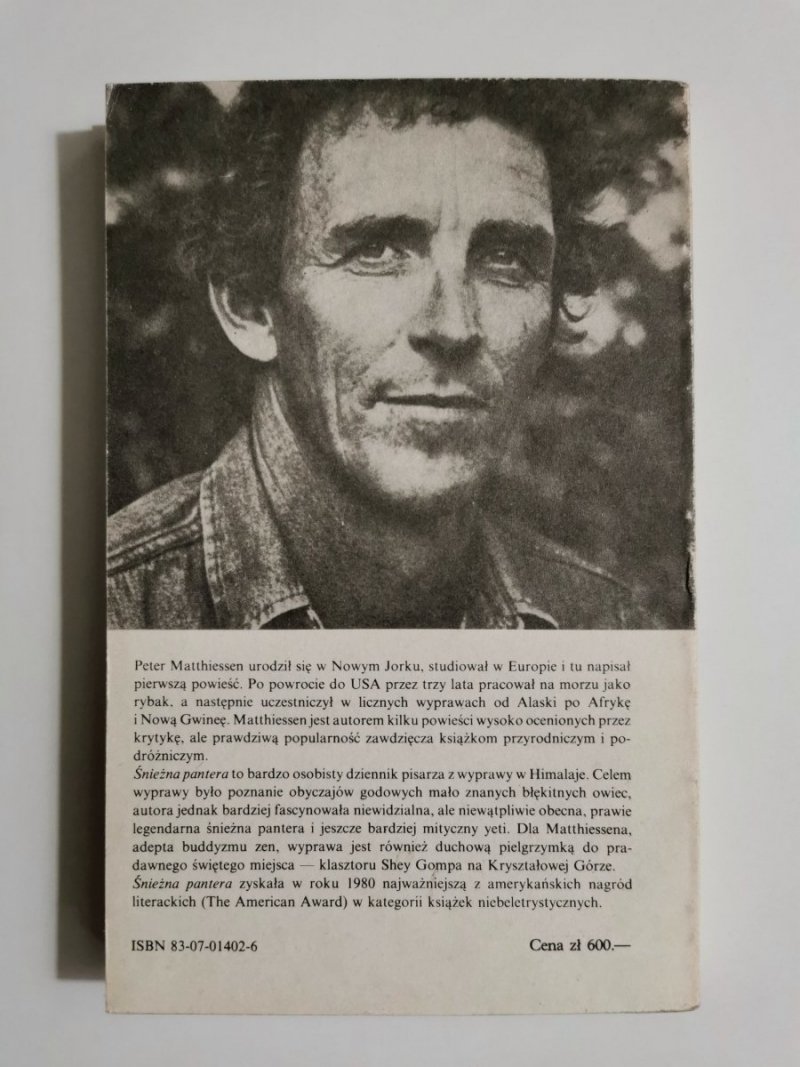 ŚNIEŻNA PANTERA - Peter Matthiessen 1988