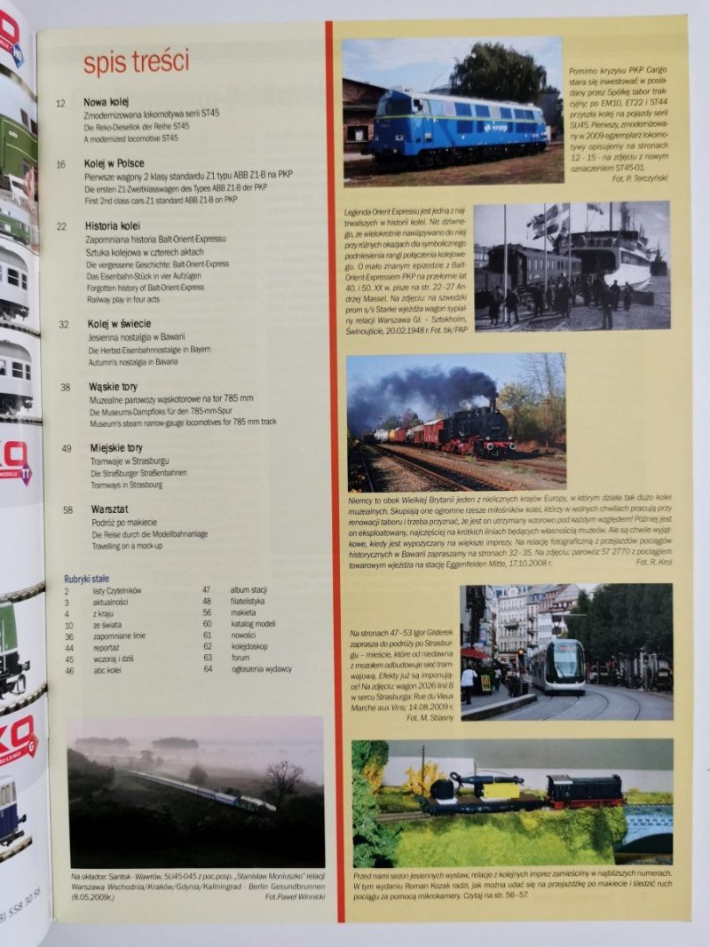 Miesięcznik. Świat kolei 10/2009