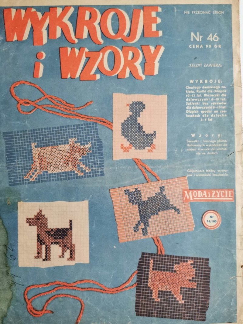 WYKROJE I WZORY NR 46 MODA I ŻYCIE NR 24/180
