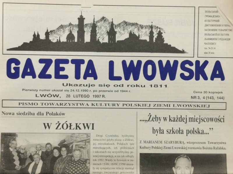 GAZETA LWOWSKA NR 3 , 4(143, 144) 1997