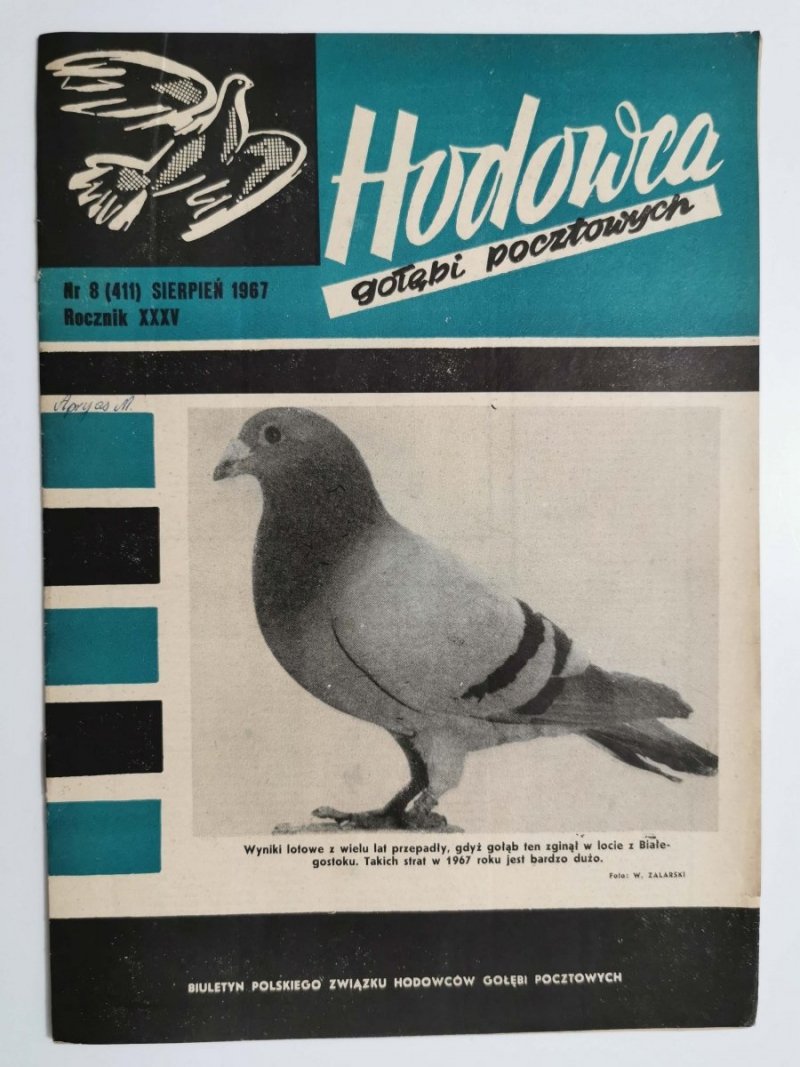 HODOWCA GOŁĘBI POCZTOWYCH NR 8 1967