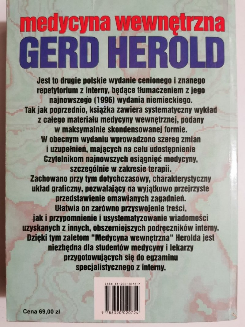 MEDYCYNA WEWNĘTRZNA. REPETYTORIUM - Gerd Herold i współautorzy 1997