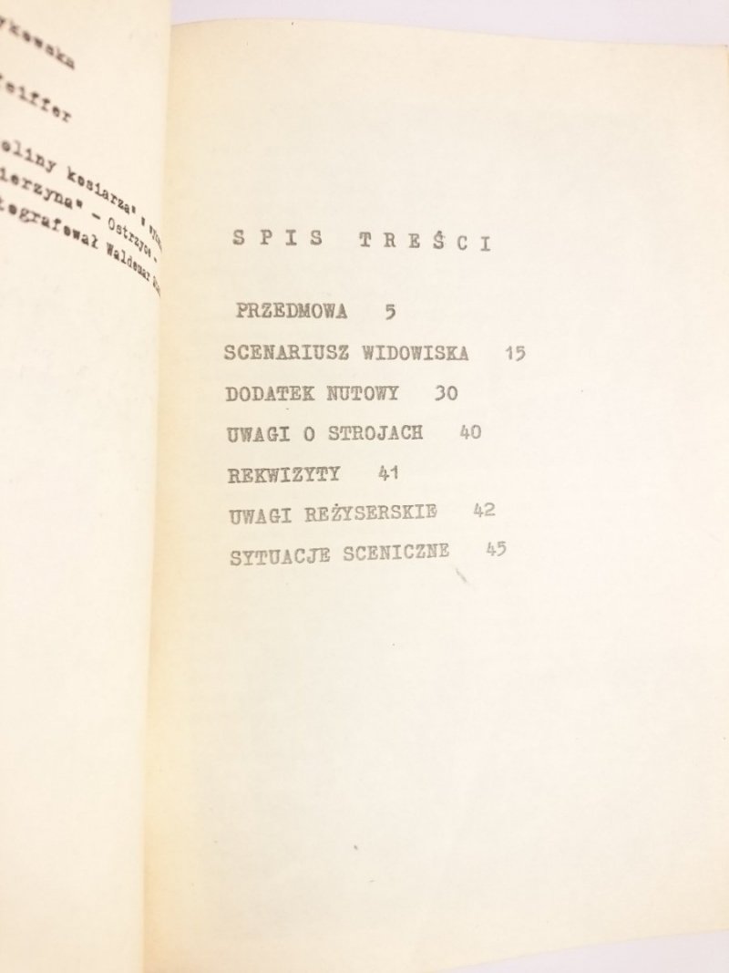 WYZWOLINY KOSIARZA - Paweł Szefka 1979