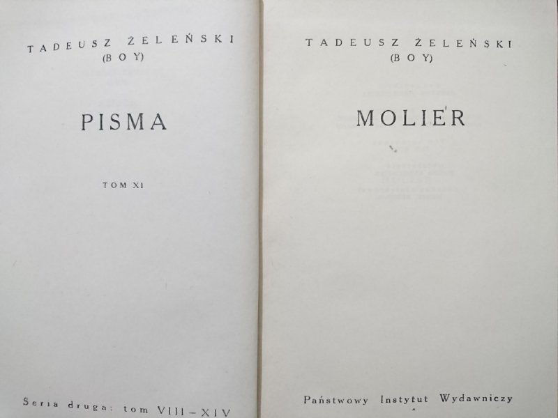 MOLIER - Tadeusz Żeleński-Boy 1957