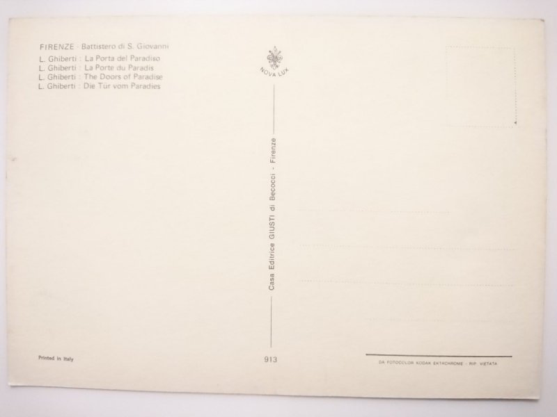 FIRENZE – BATTISTERO DI S. GIOVANNI