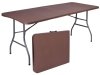 Zestaw cateringowy Rattan brąz stół 180 cm+ 2 ławki