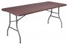 Zestaw cateringowy Rattan brąz stół 180 cm+ 2 ławki