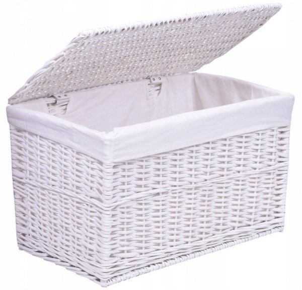 Kufer wiklinowy biały 105 L