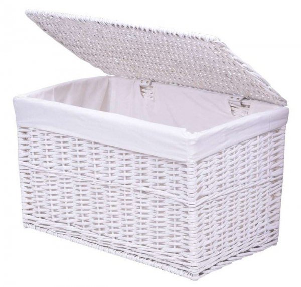 Kufer wiklinowy biały 105 L